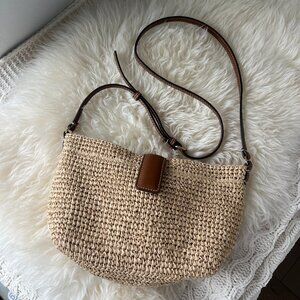 Zara Raffia Crossbody Bag